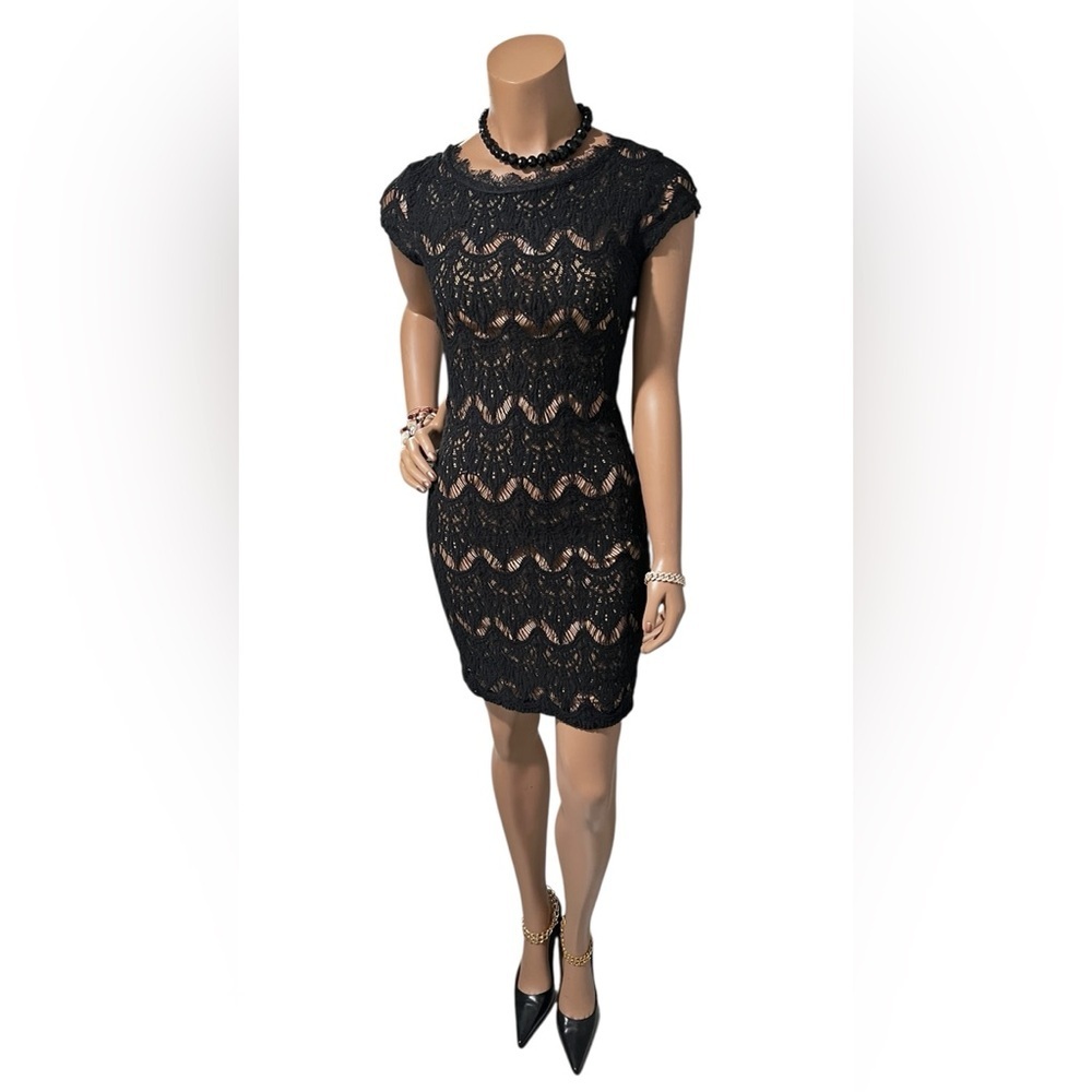 B Darlin Black Lace Mini Dress☑️ - Picture 4 of 10